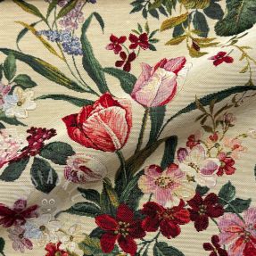 Dekorativna tkanina GOBELIN PREMIUM Rose Tullip Bouquet