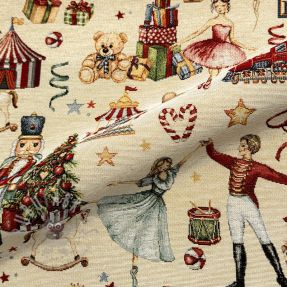 Dekorativna tkanina GOBELIN PREMIUM Xmas Fairytale Play