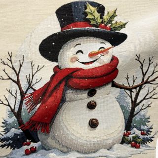 Dekorativna tkanina GOBELIN PREMIUM Happy Snowman PANEL