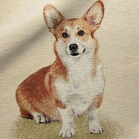 Dekorativna tkanina GOBELIN PREMIUM Sitting Corgi Dog PANEL