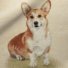 Dekorativna tkanina GOBELIN PREMIUM Sitting Corgi Dog PANEL