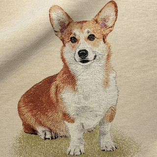 Dekorativna tkanina GOBELIN PREMIUM Sitting Corgi Dog PANEL