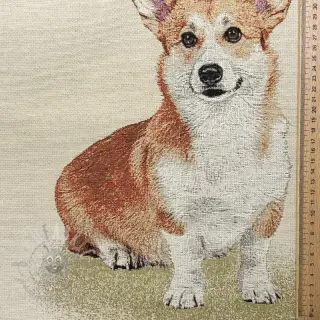 Dekorativna tkanina GOBELIN PREMIUM Sitting Corgi Dog PANEL