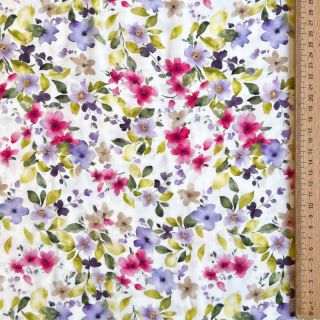Viskoza RADIANCE Flower Uma white digital print
