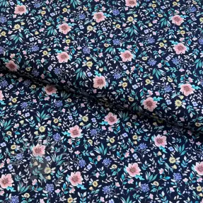 Pamuk Flowers Tara navy design B digital print