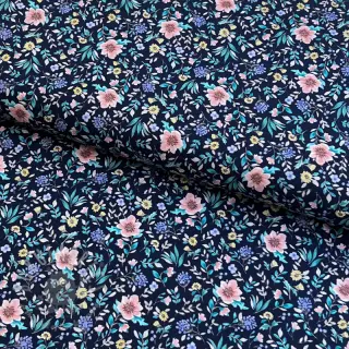 Pamuk Flowers Tara navy design B digital print