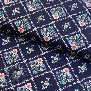 Pamuk Flowers Tara navy design A digital print
