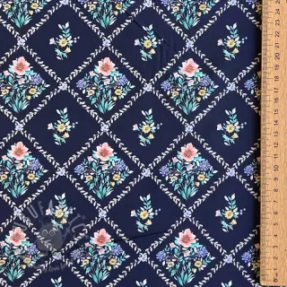 Pamuk Flowers Tara navy design A digital print