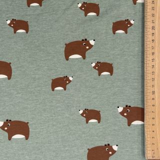 Pletenina Bears dark mint melange