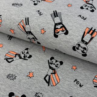Pletenina NEON Super heroes light grey melange