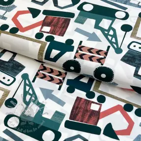 Pamuk Vehicles off white digital print