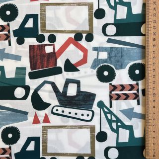 Pamuk Vehicles off white digital print