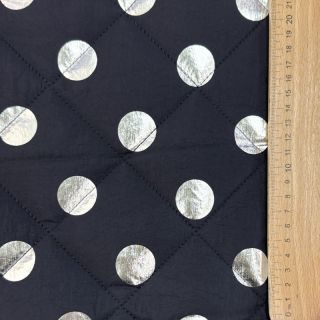Prošivena tkanina FOIL Dot navy