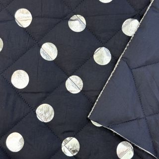 Prošivena tkanina FOIL Dot navy
