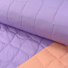 Prošivena tkanina Graphic square lilac apricot