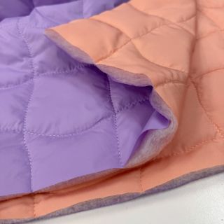 Prošivena tkanina Graphic square lilac apricot