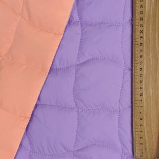 Prošivena tkanina Graphic square lilac apricot