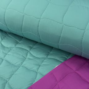Prošivena tkanina Graphic square cyan cerise
