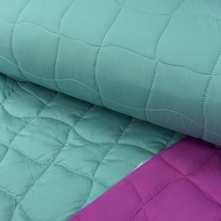 Prošivena tkanina Graphic square cyan cerise