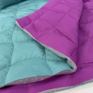 Prošivena tkanina Graphic square cyan cerise