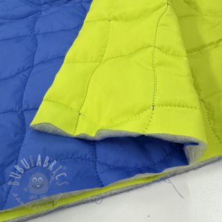 Prošivena tkanina Graphic square cobalt lime