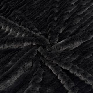 Umjetno krzno Stripes anthracite