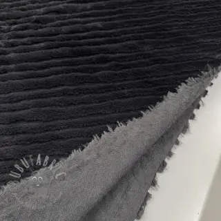 Umjetno krzno Stripes anthracite