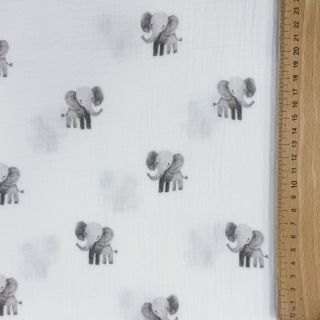 Tetra Tkanina/Muslin Animals design A digital print ORGANIC