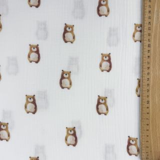 Dvostruka gaza/muslin Animals design B digital print ORGANIC