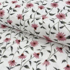 Dvostruka gaza/muslin Flowers Simone digital print ORGANIC