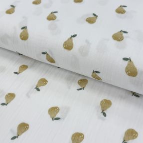 Dvostruka gaza/muslin Pears design A digital print