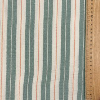 Tetra Tkanina/Muslin YARN DYED Line green