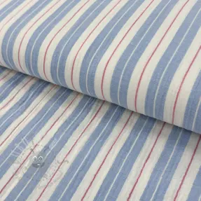 Tetra Tkanina/Muslin YARN DYED Line blue
