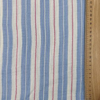 Tetra Tkanina/Muslin YARN DYED Line blue