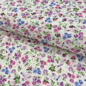 Dvostruka gaza/muslin Flower Michaela off white digital print