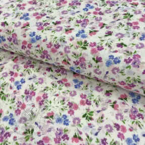 Tetra Tkanina/Muslin Flower Michaela off white digital print