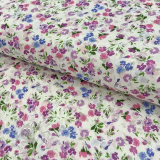 Tetra Tkanina/Muslin Flower Michaela off white digital print
