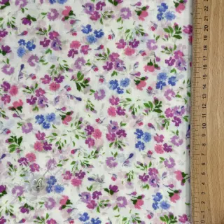 Tetra Tkanina/Muslin Flower Michaela off white digital print