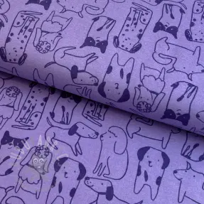 Pamuk FLANNEL Dogs purple