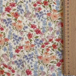 Viskoza s lanom CREPE Flowers Gina digital print