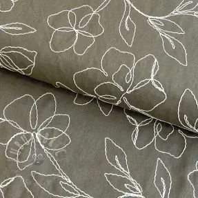 Viskoza s lanom EMBROIDERY Flower Danielle pickle