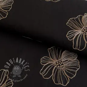 Viskoza s lanom EMBROIDERY Flower Maya black