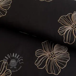 Viskoza s lanom EMBROIDERY Flower Maya black