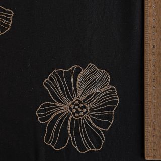 Viskoza s lanom EMBROIDERY Flower Maya black