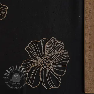 Viskoza s lanom EMBROIDERY Flower Maya black