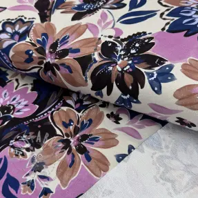 Triko Flowers Mici ecru digital print