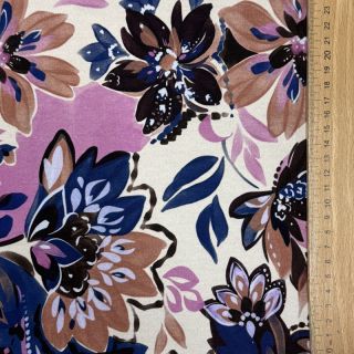 Triko Flowers Mici ecru digital print