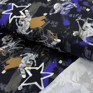 Triko Graffiti black digital print