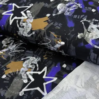 Triko Graffiti black digital print