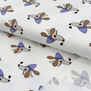 Triko Dogs and hearts off white